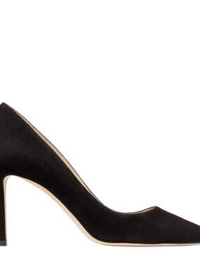 Jimmy Choo Romy 85 Pointed Pumps in Black Suede 41.5